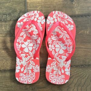 Old Navy Red Floral Sandals Kids Size 1/2